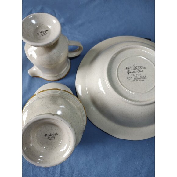 Mikasa Garden Club EC 400 Vintage Dinnerware, Creamer & Sugar set & Serving Bowl - Picture 4 of 6